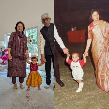 Suresh Kumar, and his wife Dr Anita Nangia with elder son Vaibhav and his daughter Roohi