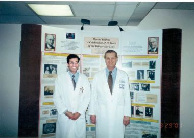 With my mentor, and ophthalmic Guru, Professor David J. Apple. I consider myself very fortunate to have learned several qualities from him. I learned the important art of creating a strong team and delegating work to a team of capable individuals.