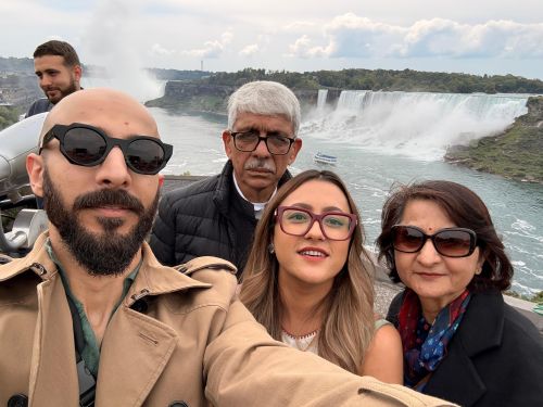 Suresh Kumar, with wife Dr Anita Nangia and younger son Anish Nangia and his wife Shilpa.